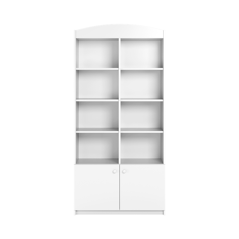 Double bookcase closed white