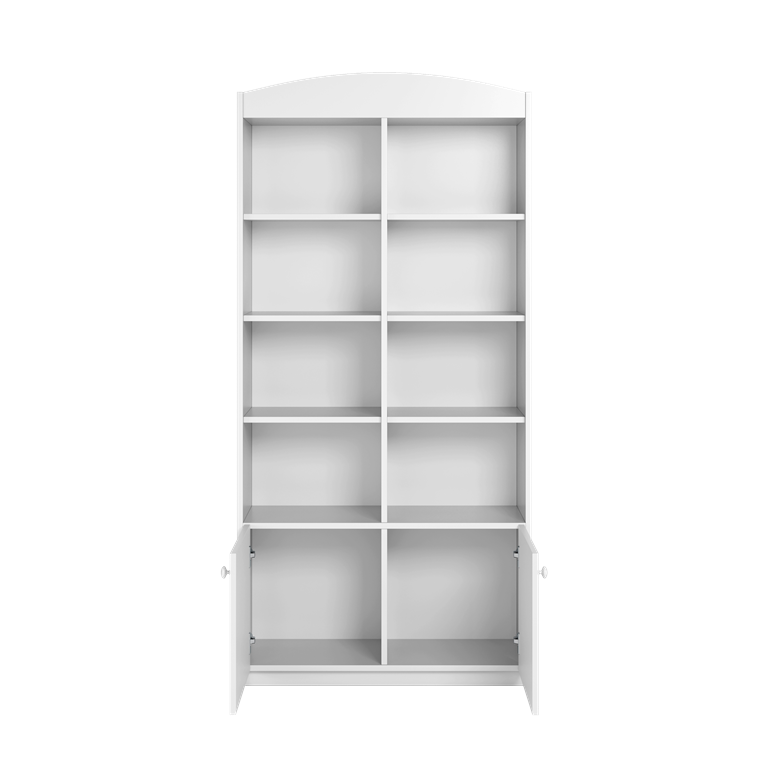 Double bookcase closed white