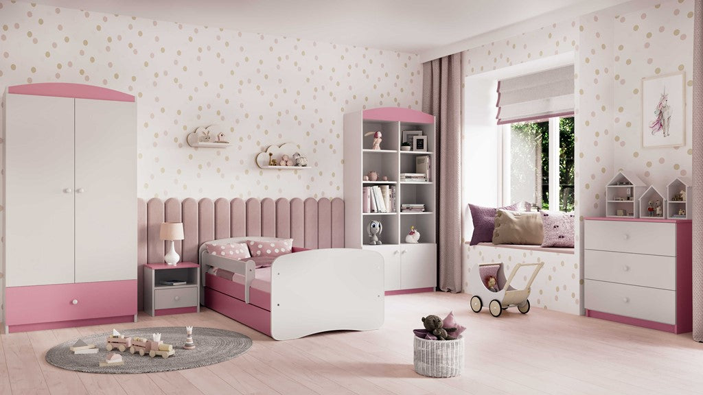 Double bookcase closed pink