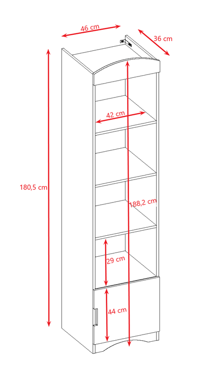 Single bookcase classic