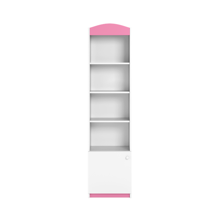 Single bookcase closed pink
