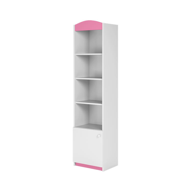 Single bookcase closed pink