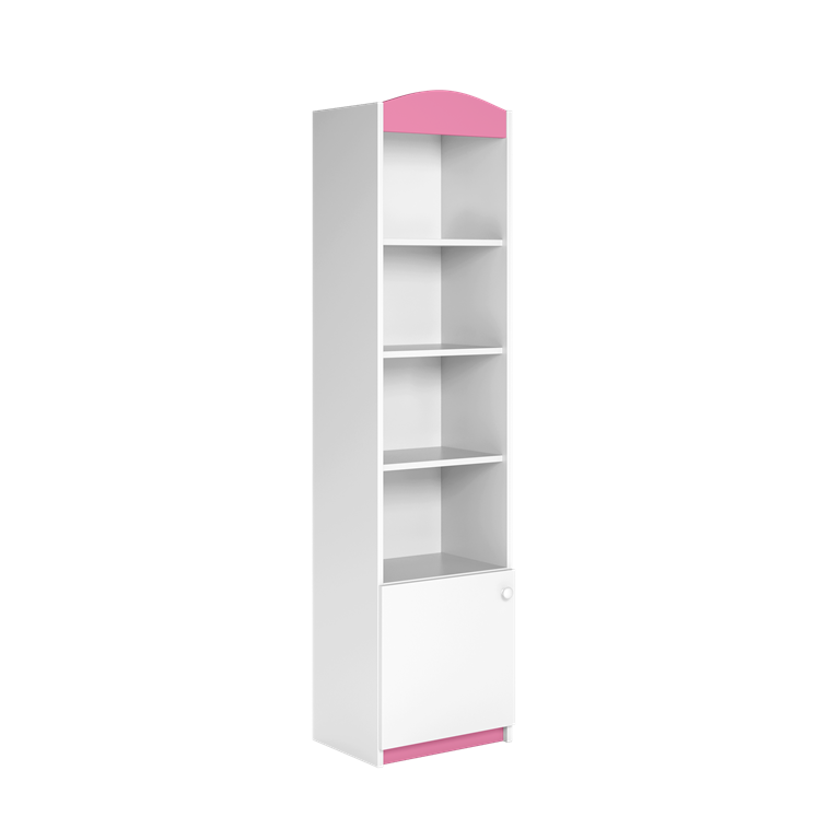 Single bookcase closed pink