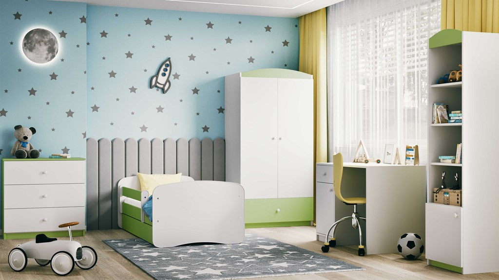 Single bookcase closed green
