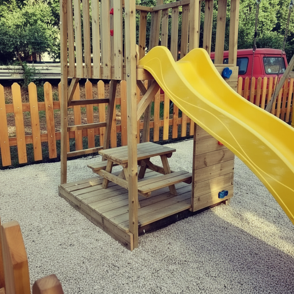 Sabbiera e panchine