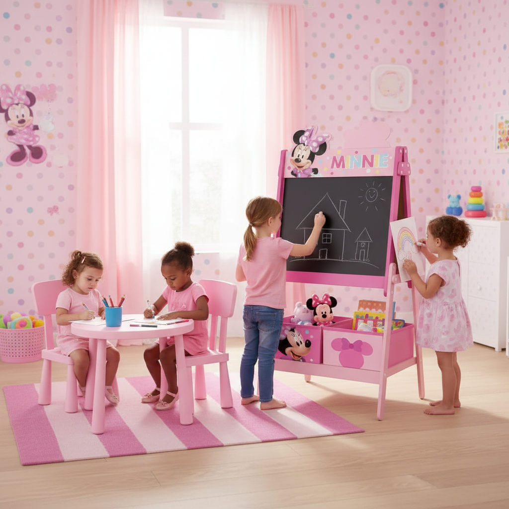 Sala giochi asilo con lavagna Minnie