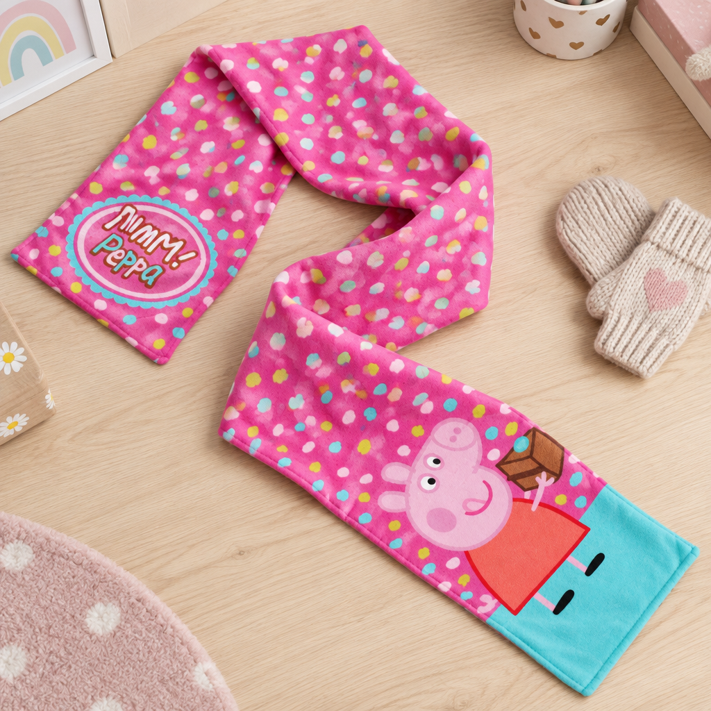 Sciarpa Peppa Pig con accessori invernali