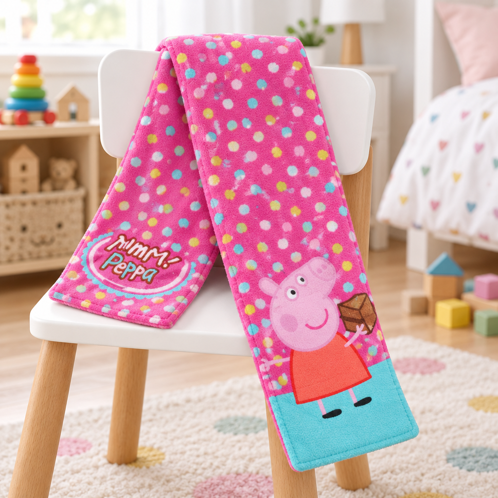 Sciarpa Peppa Pig nella cameretta