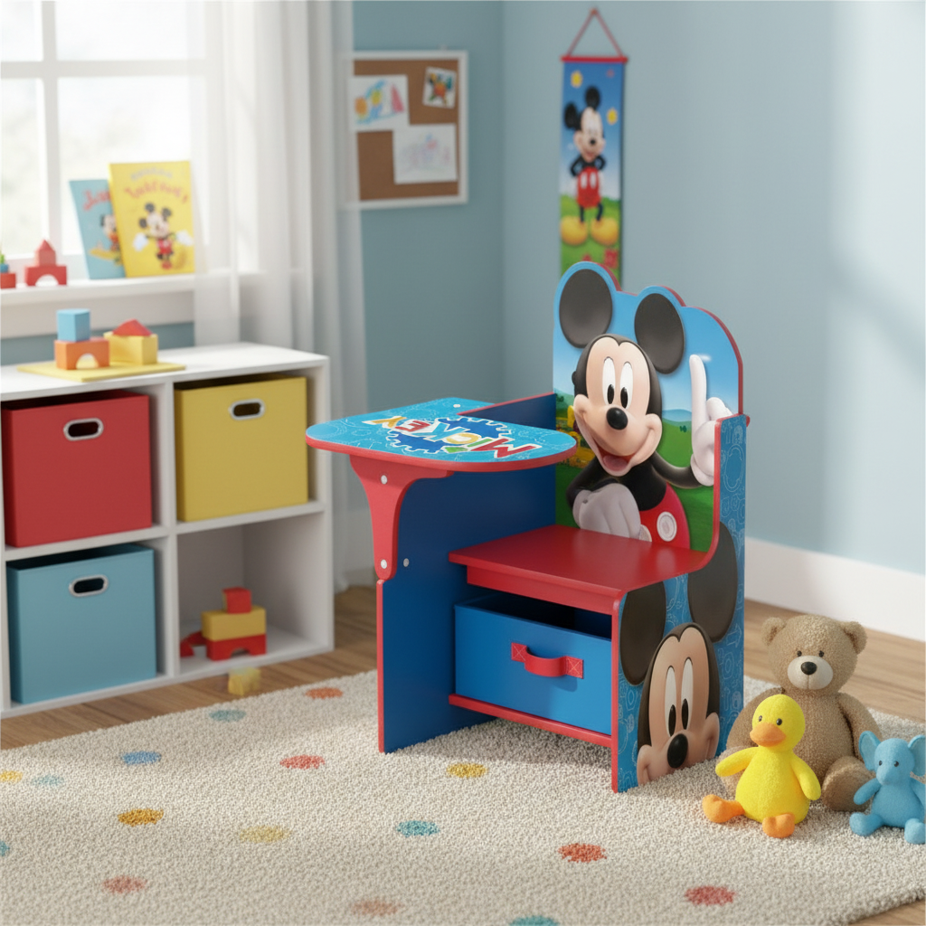 Sedia Mickey in angolo cameretta stilizzato