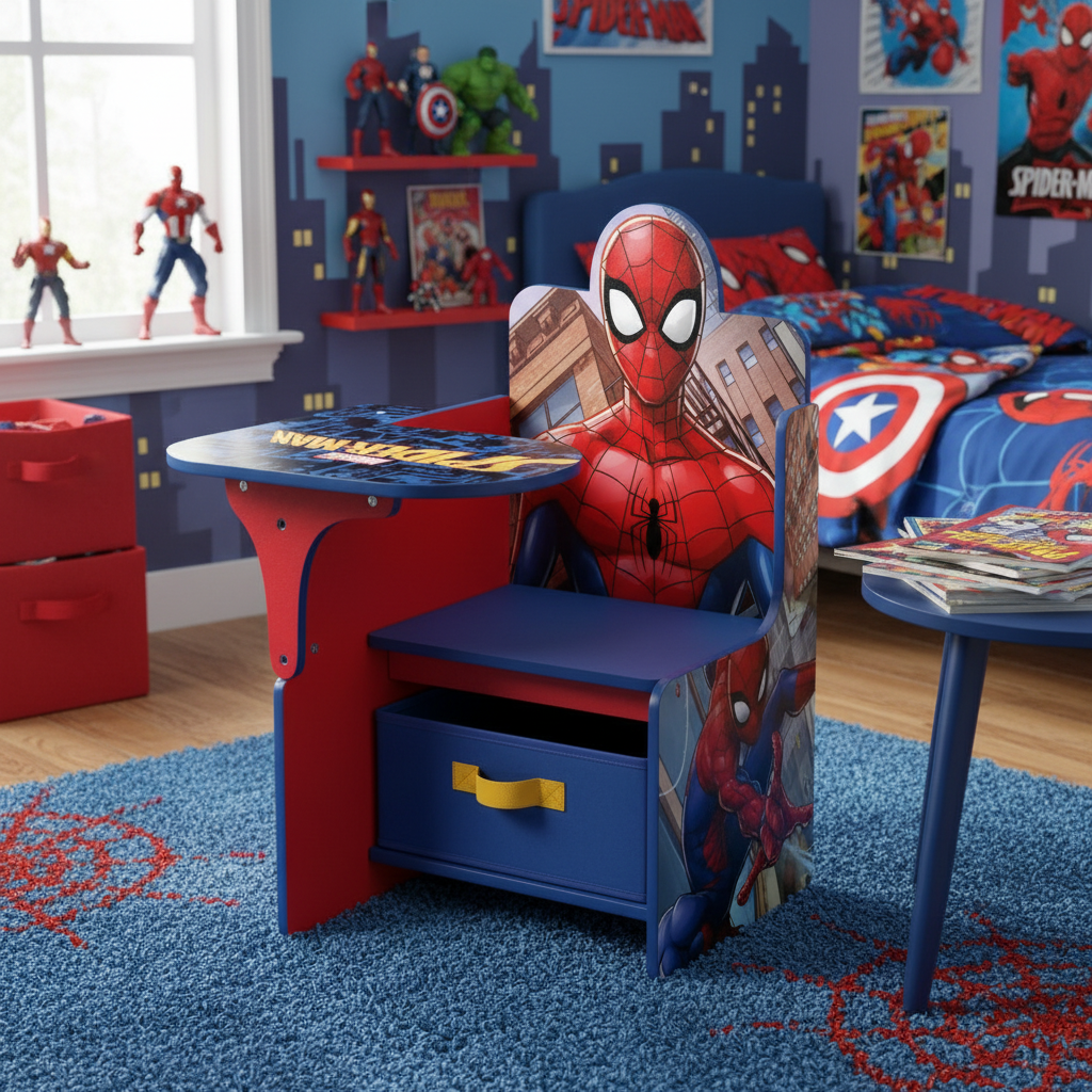 Sedia Spiderman in cameretta supereroi