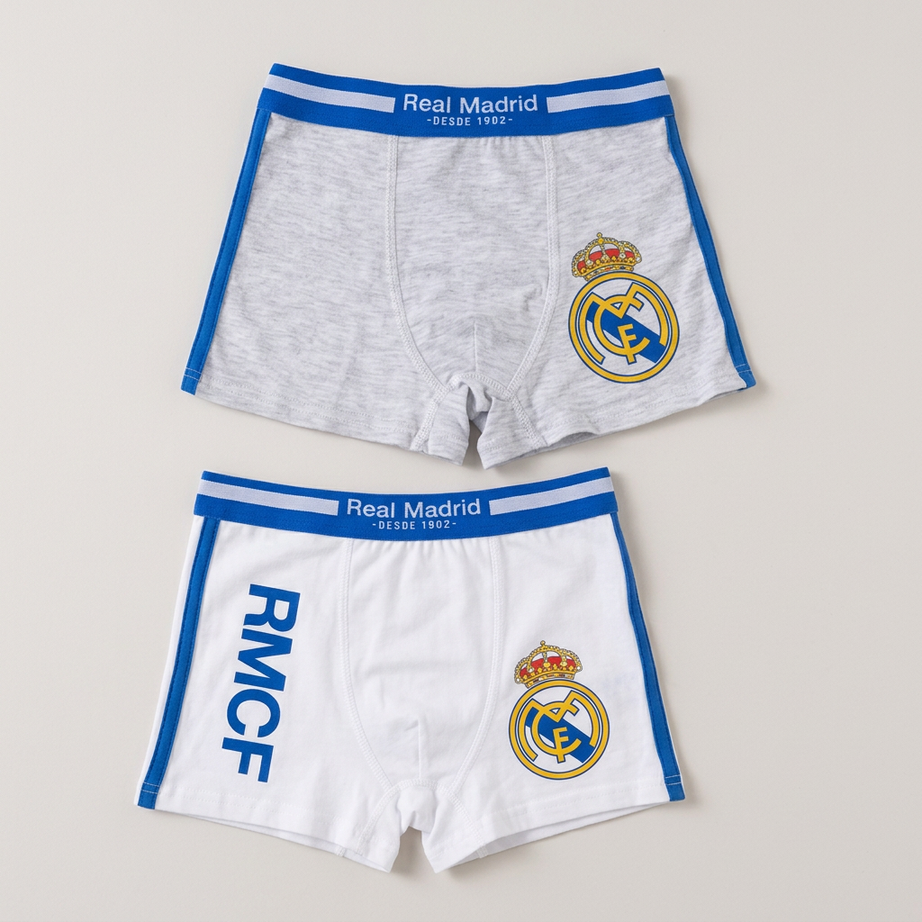 Set boxer Real Madrid su fondo neutro