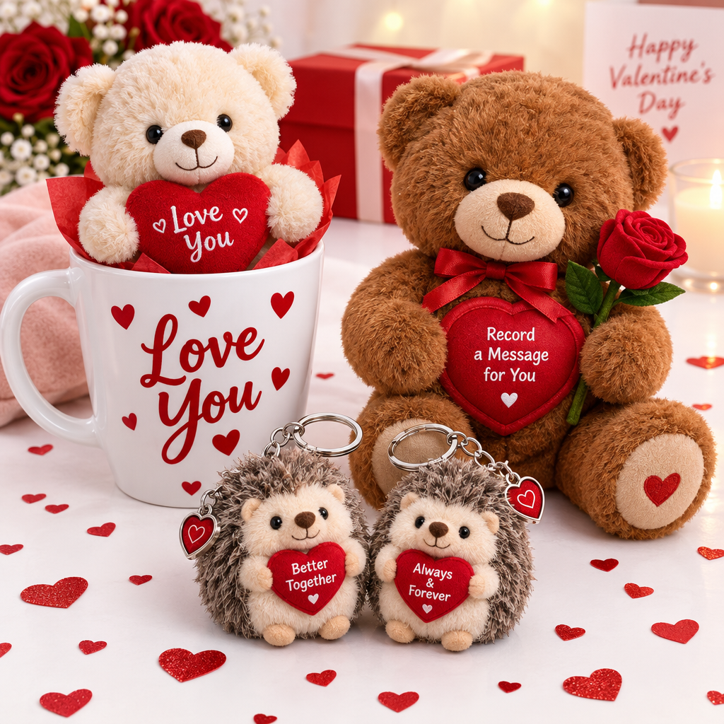 Set completo con coriandoli cuore