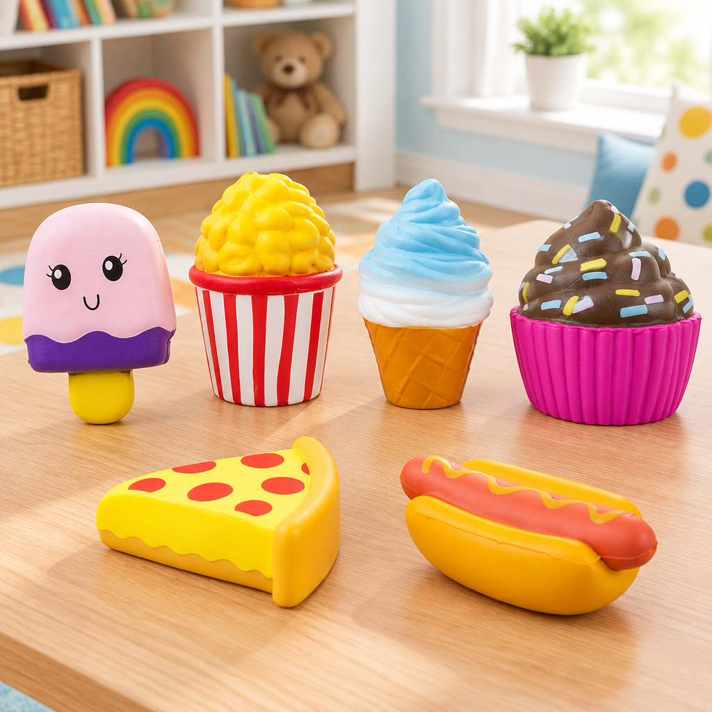 Squishy Food sul tavolo da gioco