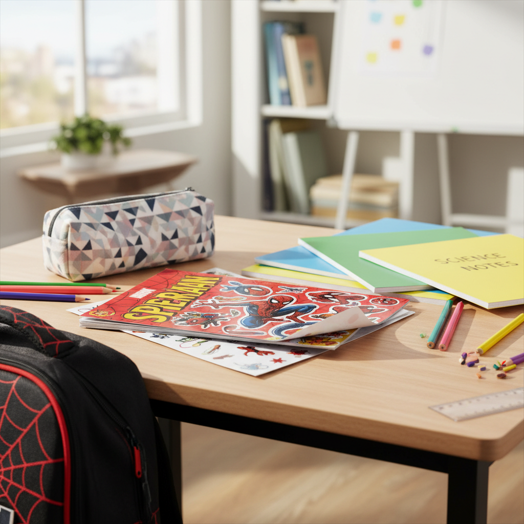 Sticker Pad Spiderman - Scuola