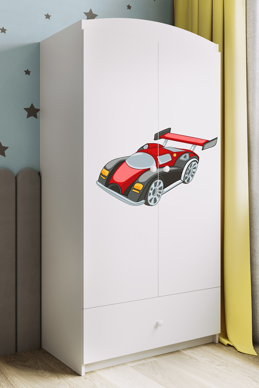 Wardrobe babydreams white racing car