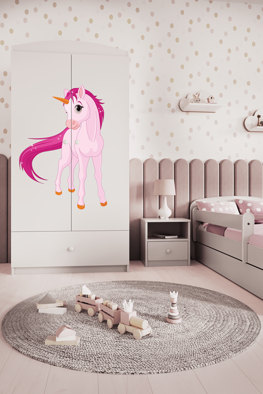 Armadio per bambini babydreams white unicorn