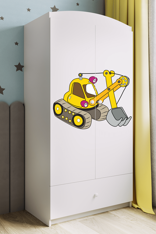 Armadio per Bambini Babydreams Bianco Escavatore