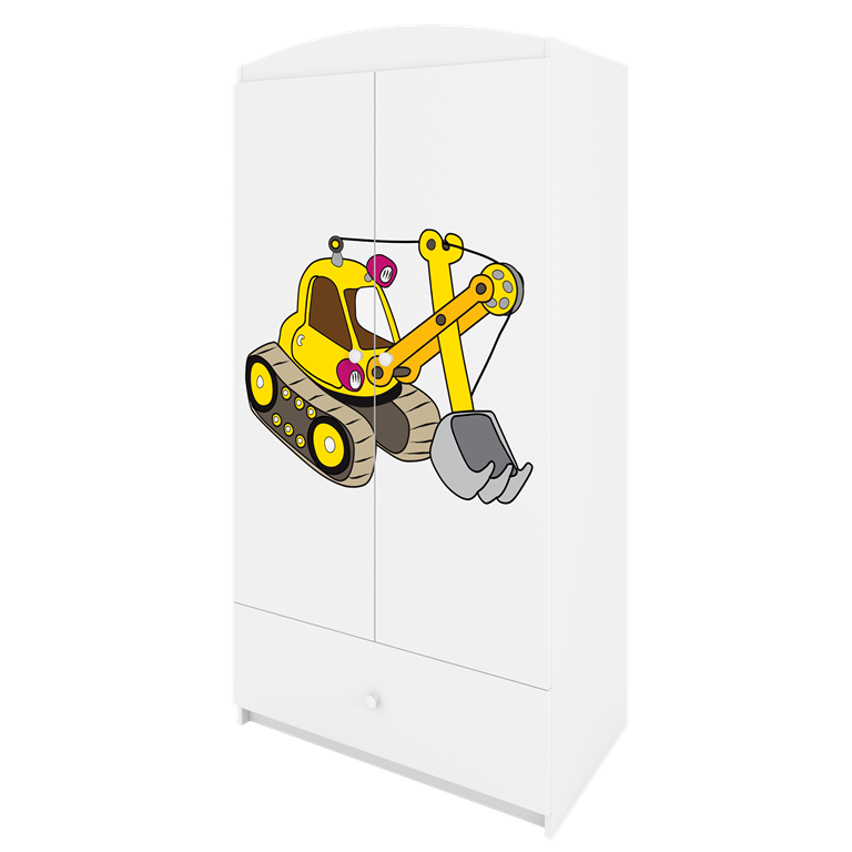 Armadio per Bambini Babydreams Bianco Escavatore