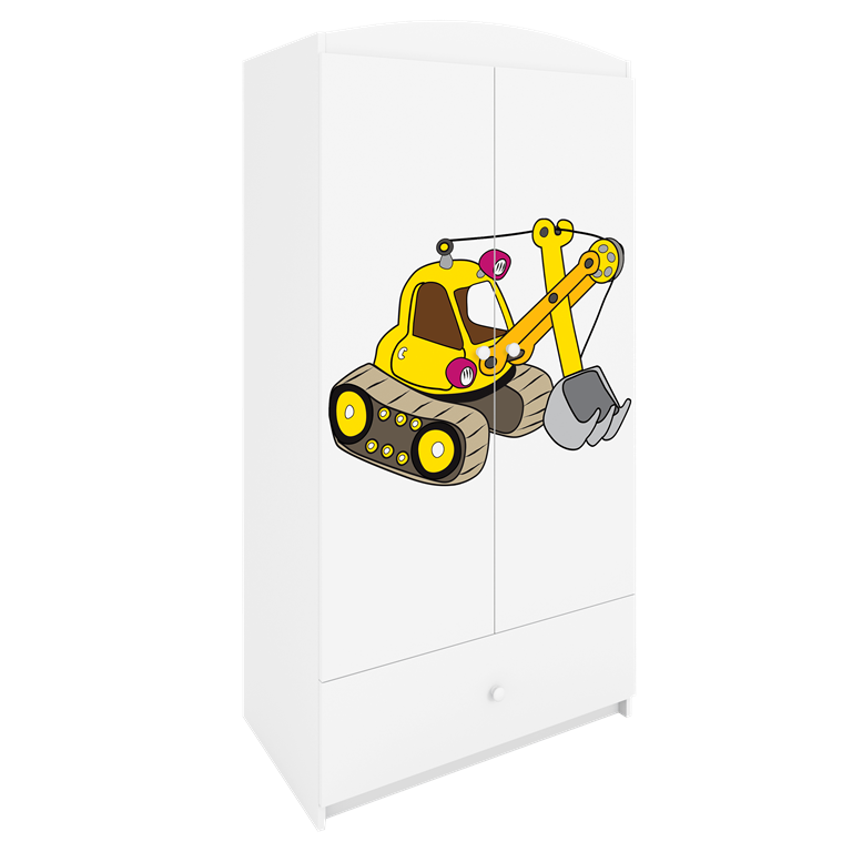 Armadio per Bambini Babydreams Bianco Escavatore