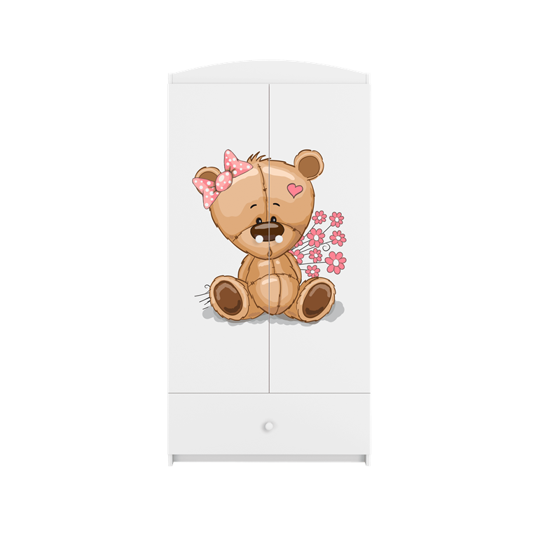 Wardrobe babydreams white teddybear flowers