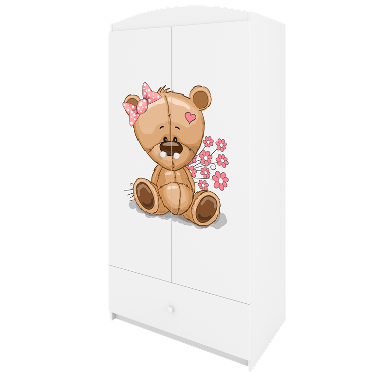 Wardrobe babydreams white teddybear flowers