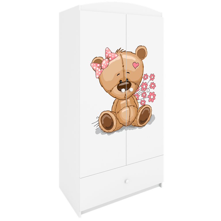 Wardrobe babydreams white teddybear flowers