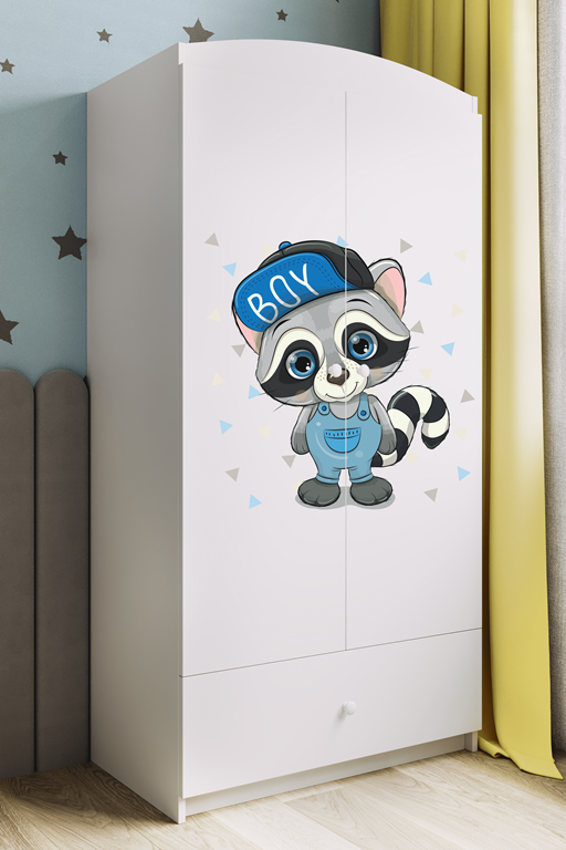 Armadio per bambini babydreams white raccoon