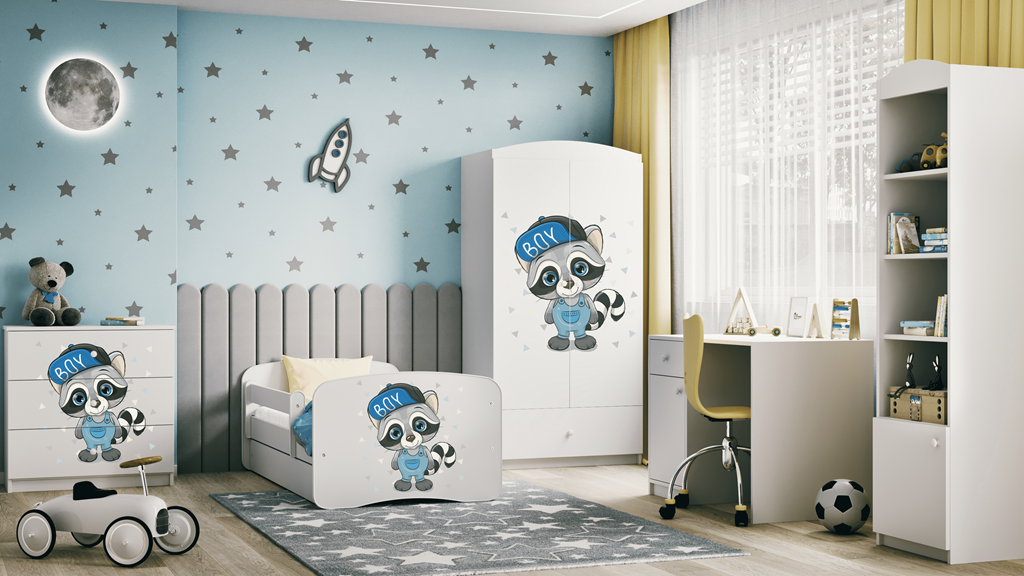Armadio per bambini babydreams white raccoon