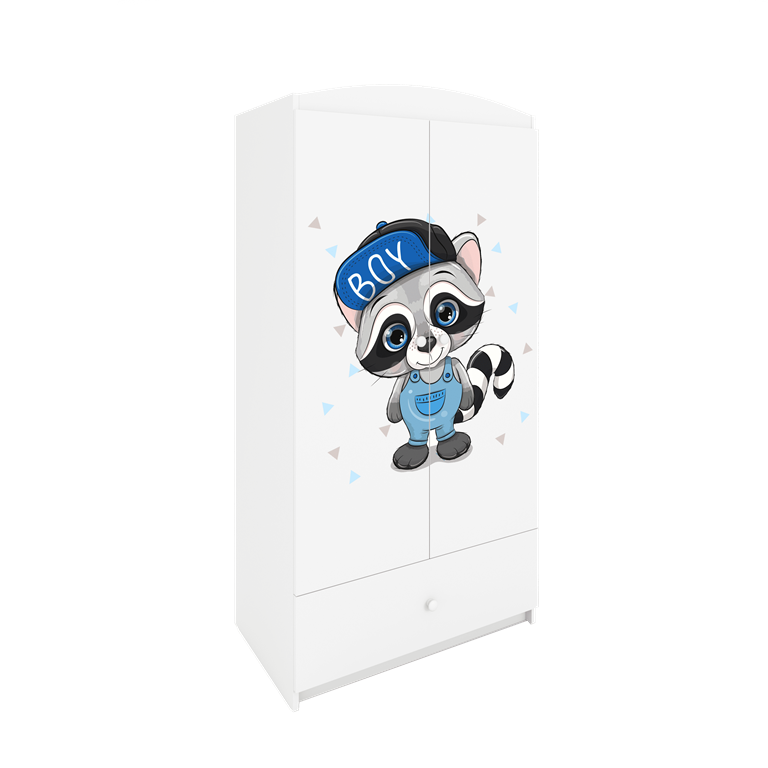 Armadio per bambini babydreams white raccoon