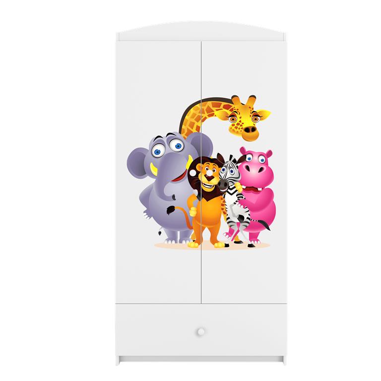 Armadio per bambini babydreams white zoo