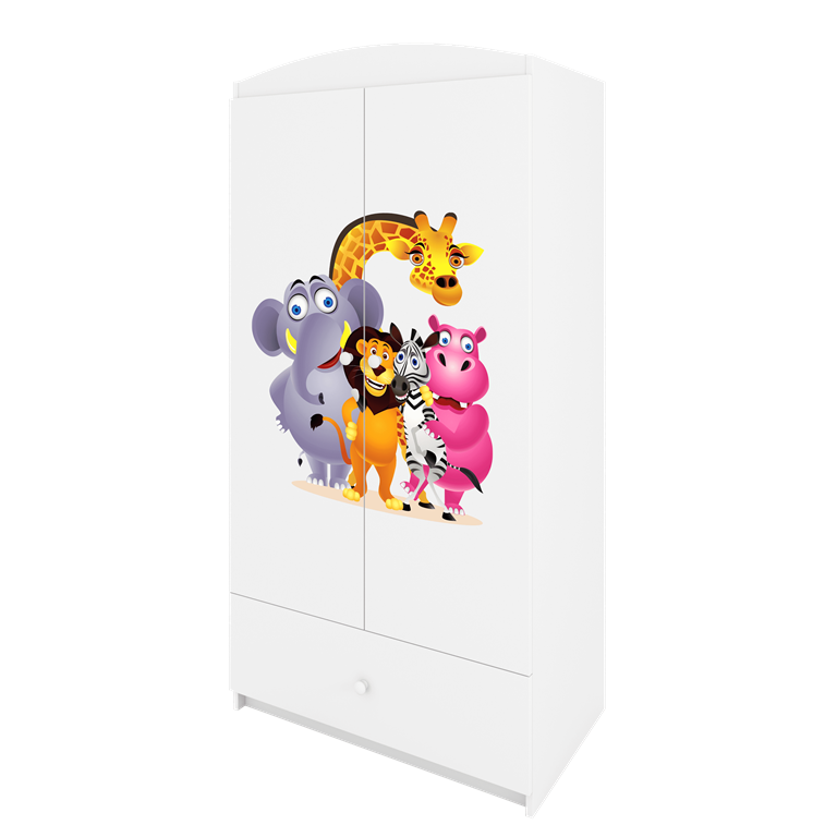Armadio per bambini babydreams white zoo