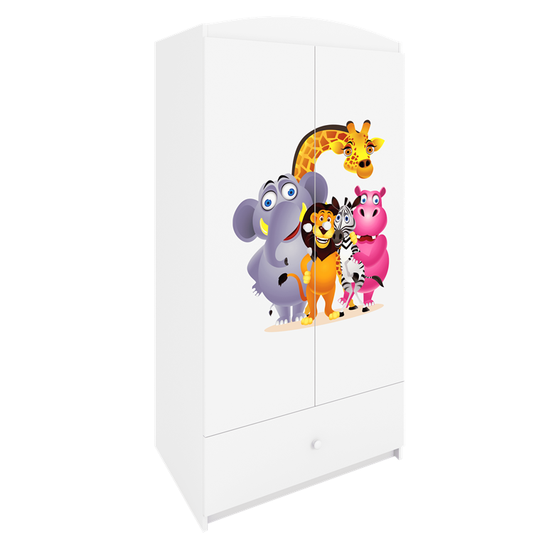 Armadio per bambini babydreams white zoo