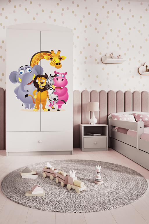 Armadio per bambini babydreams white zoo