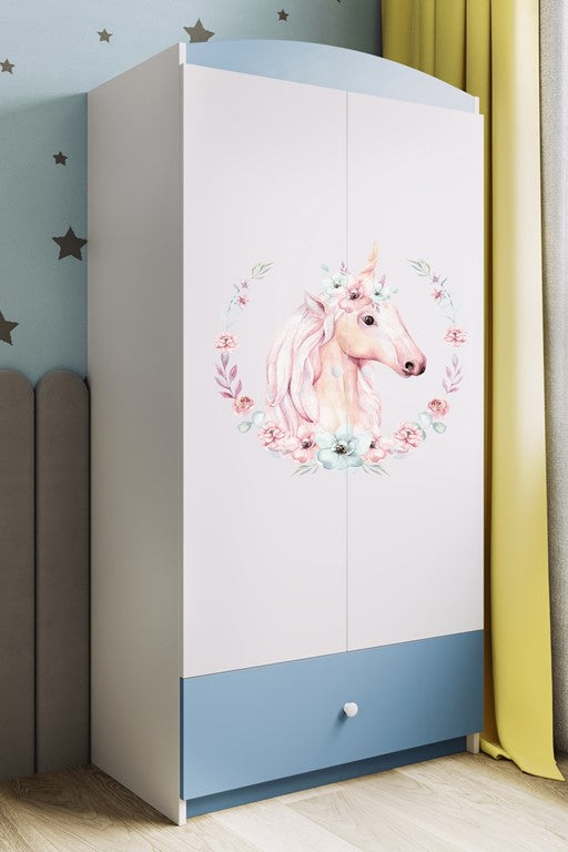 Armadio per bambini babydreams blue horse