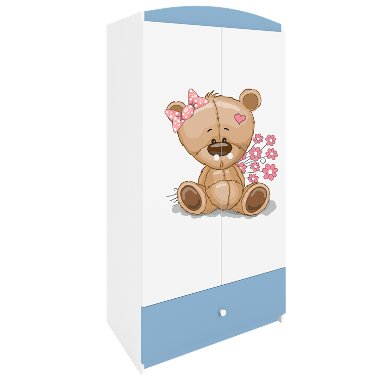 Armadio per Bambini Babydreams Blu Orsetto Fiori