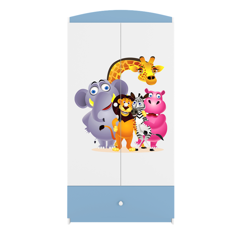 Armadio per bambini babydreams blue zoo