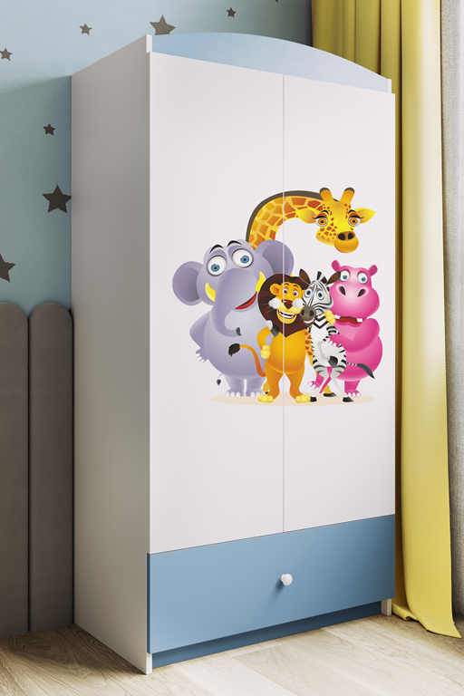 Armadio per bambini babydreams blue zoo