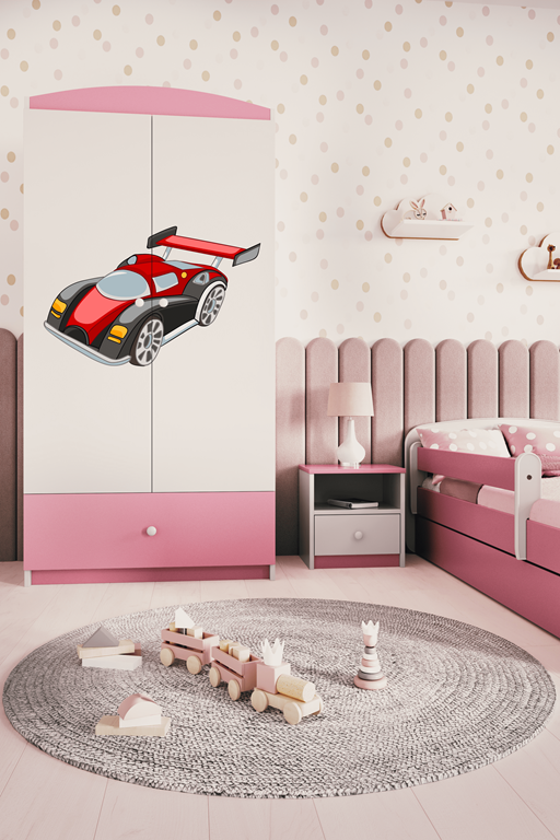Armadio per bambini babydreams pink racing car