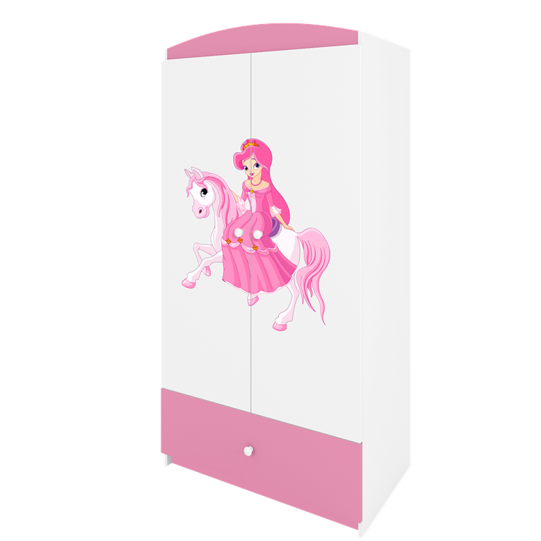 Armadio per bambini babydreams pink princess on horse