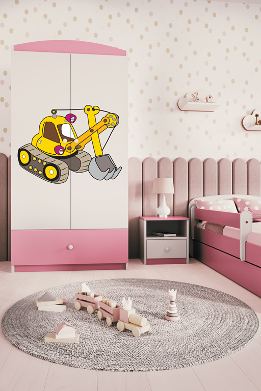 Armadio per bambini babydreams pink digger