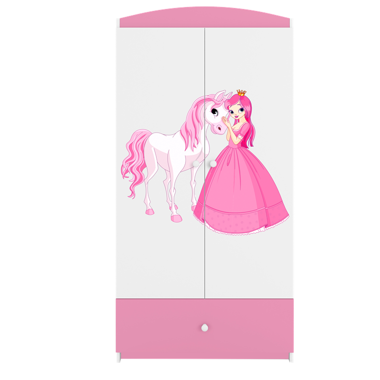 Armadio per bambini babydreams pink princess horse