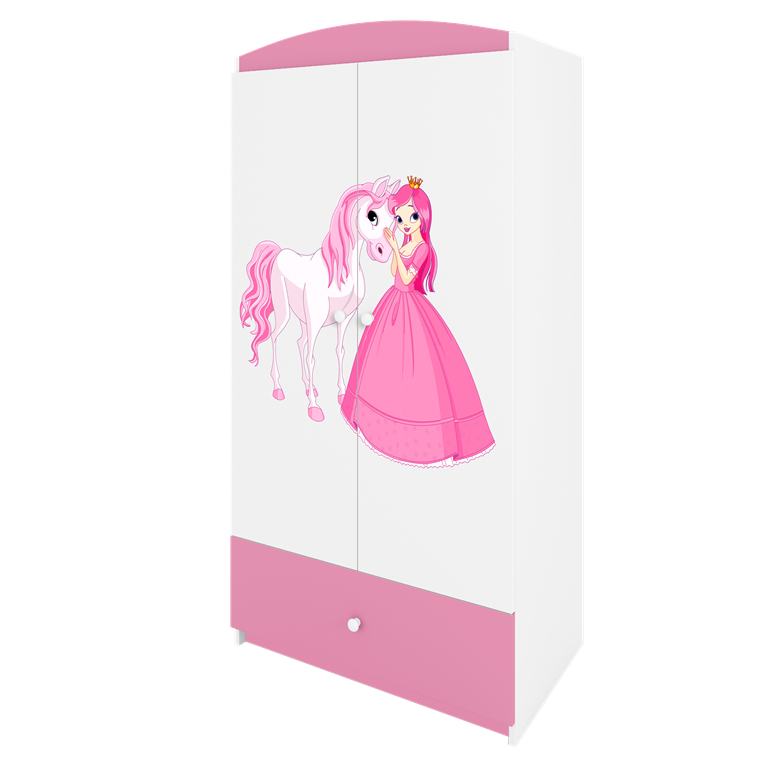 Armadio per bambini babydreams pink princess horse