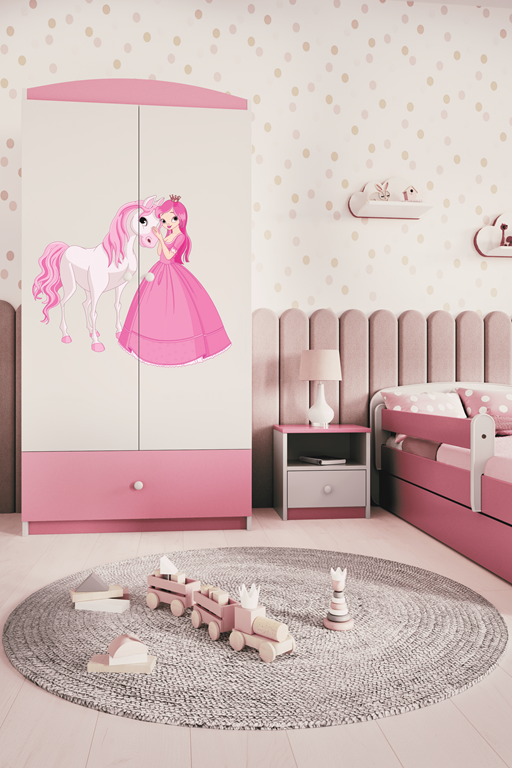 Armadio per bambini babydreams pink princess horse