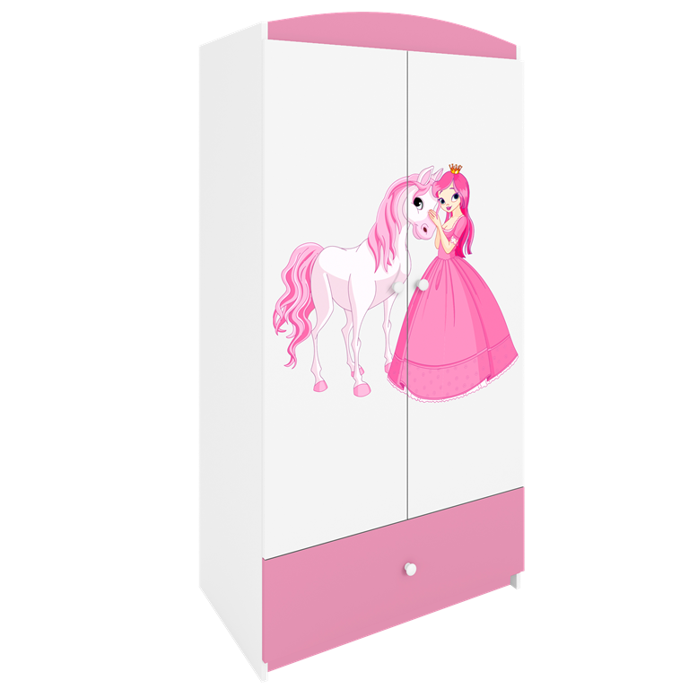 Armadio per bambini babydreams pink princess horse
