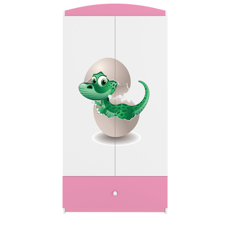 Armadio per bambini babydreams pink baby dino