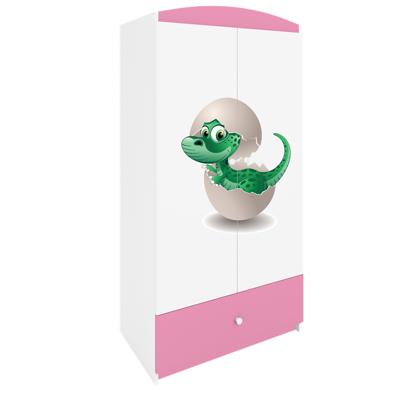Armadio per bambini babydreams pink baby dino