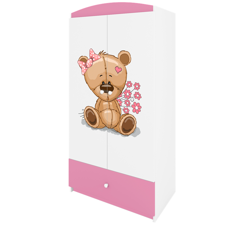 Armadio per bambini babydreams pink teddybear flowers