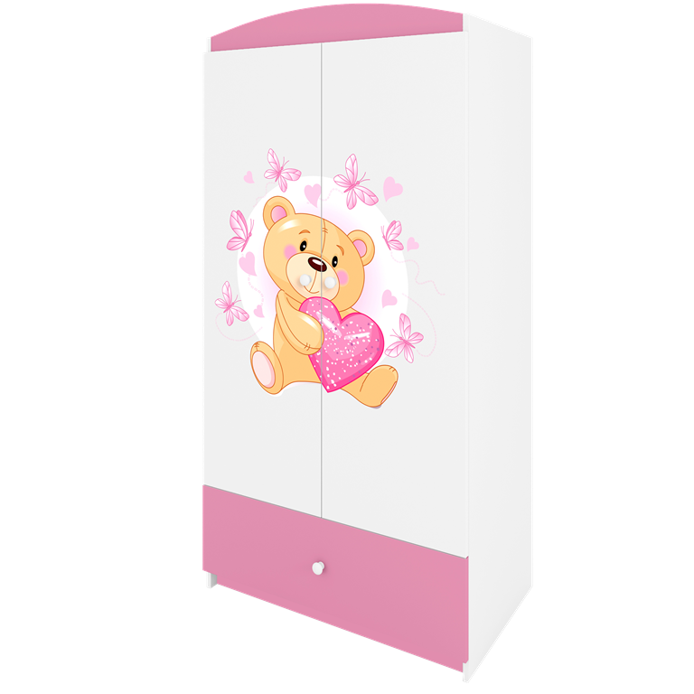 Armadio per bambini babydreams pink teddybear butterflies