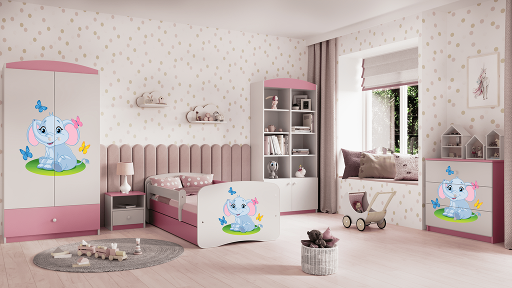 Armadio per bambini babydreams pink baby elephant