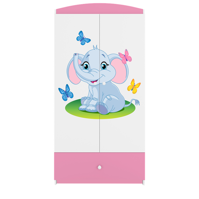 Armadio per bambini babydreams pink baby elephant